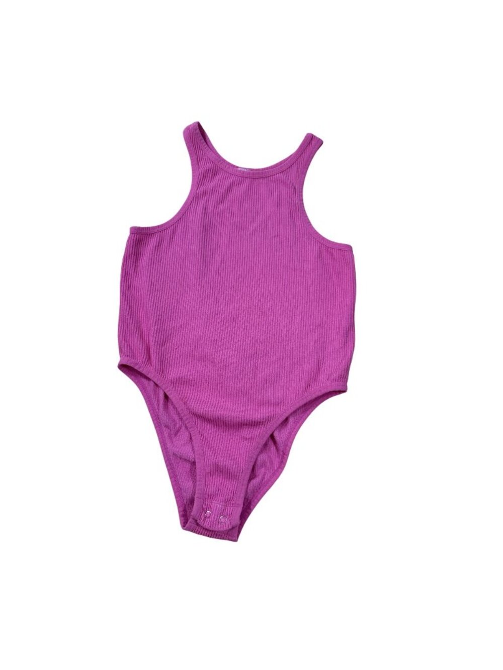 Bloom Seasons Women’s‎ Pink Ribbed Sleeveless Racerback Bodysuit Size M/L